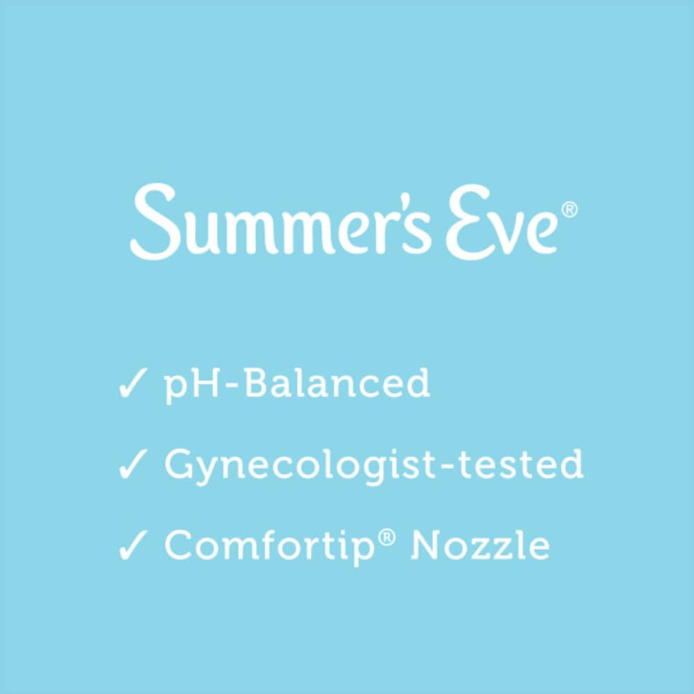 Summer's Eve pH balanced label indicating gentle cleansing