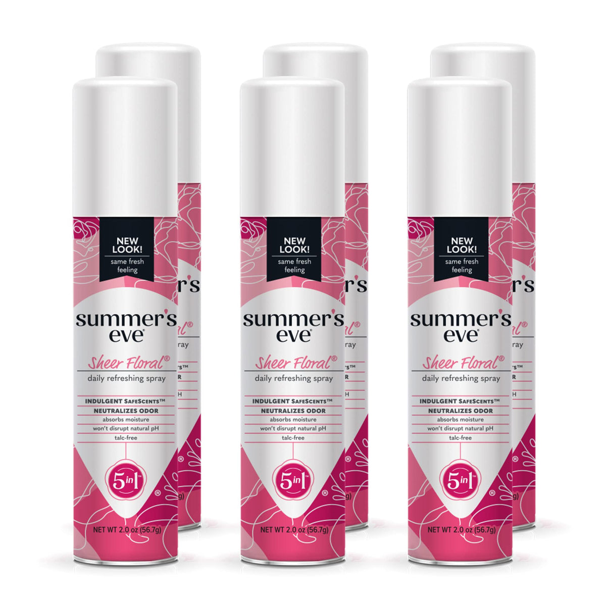 Summer's Eve Freshening Spray Sheer Floral bottle for daily freshness.