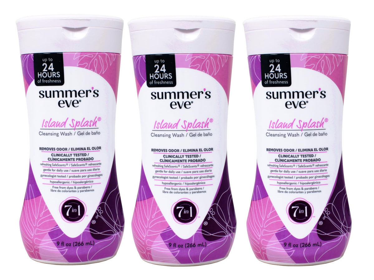 Summer's Eve Island Splash 9oz bottle for gentle daily cleansing.