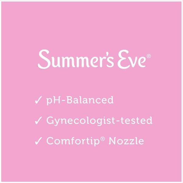 Close-up of Comfortip nozzle for precise, gentle application on Summer's Eve Island Splash Douche.