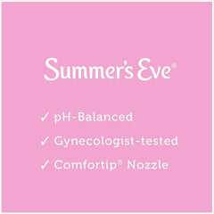 Close-up of Comfortip nozzle for precise, gentle application on Summer's Eve Island Splash Douche.