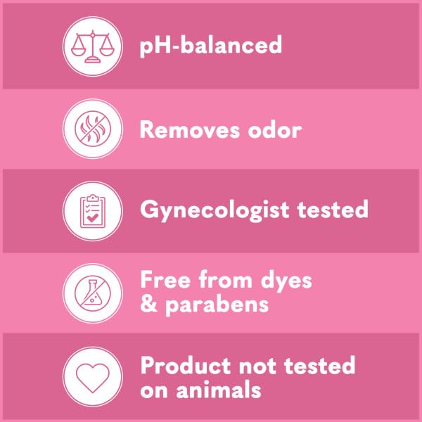 Label confirms no dyes or parabens for delicate skin care.