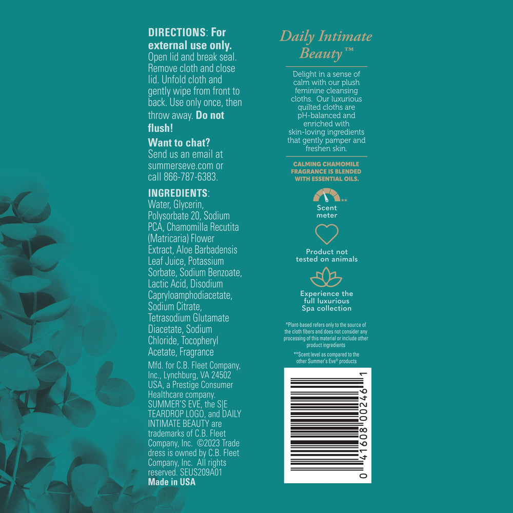 Travel-friendly 24-count pack for on-the-go freshness with Summer's Eve.