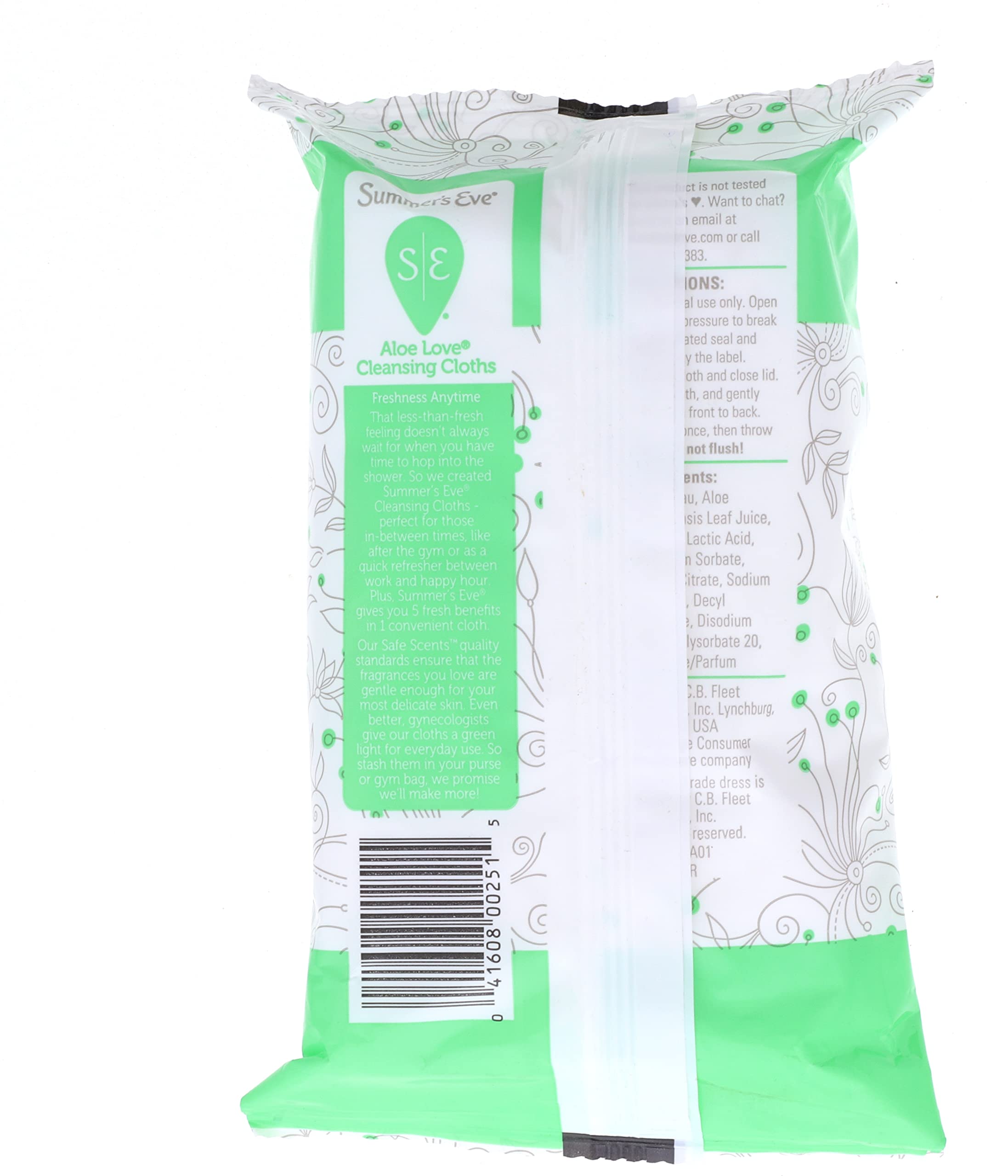 Summer's Eve Aloe Love daily wipes application scene demonstrates quick, refreshing post-workout use