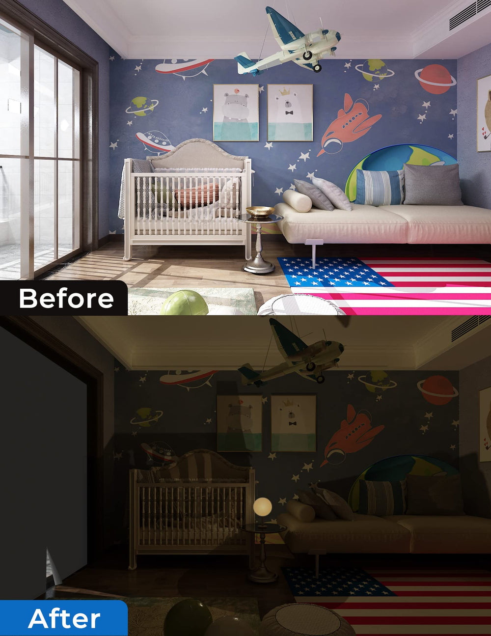 Sumobaby curtains suit bedrooms, nurseries, and home cinemas alike