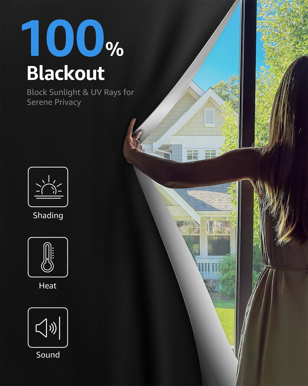 Sumobaby thermal insulated curtains 61x63 reduce heat transfer and darken rooms.