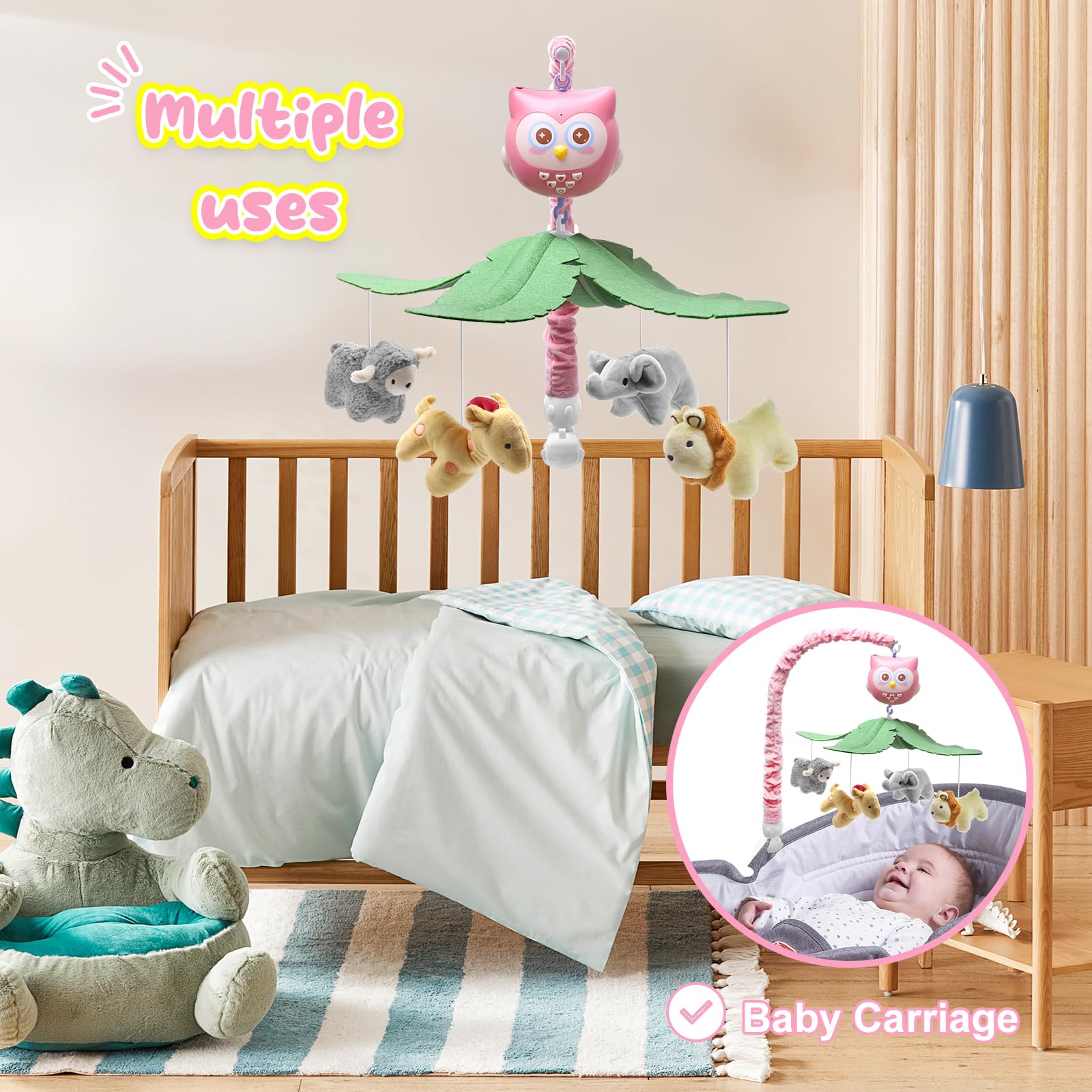 SUMWE easy installation fits most crib rails.
