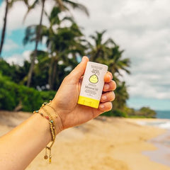 Close-up of fragrance-free Sun Bum Baby Bum sunscreen stick