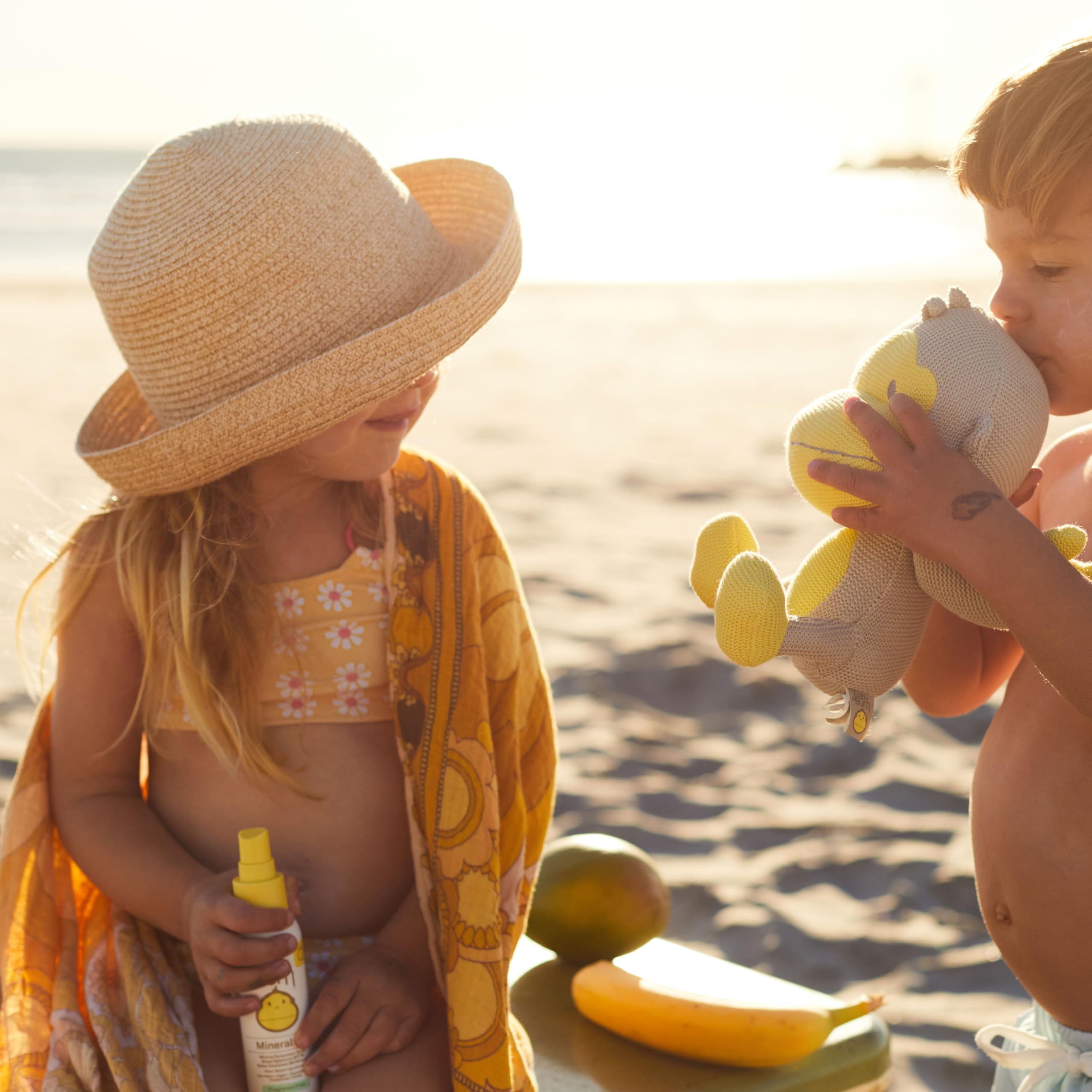 Sun Bum Baby Bum SPF 50 spray fragrance-free formula supports sensitive skin.