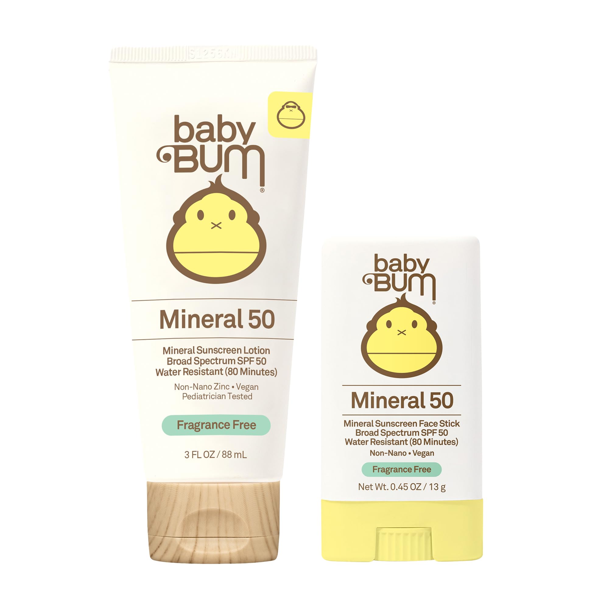 Sun Bum Baby Bum SPF 50 face stick provides smooth mineral protection for sensitive skin.