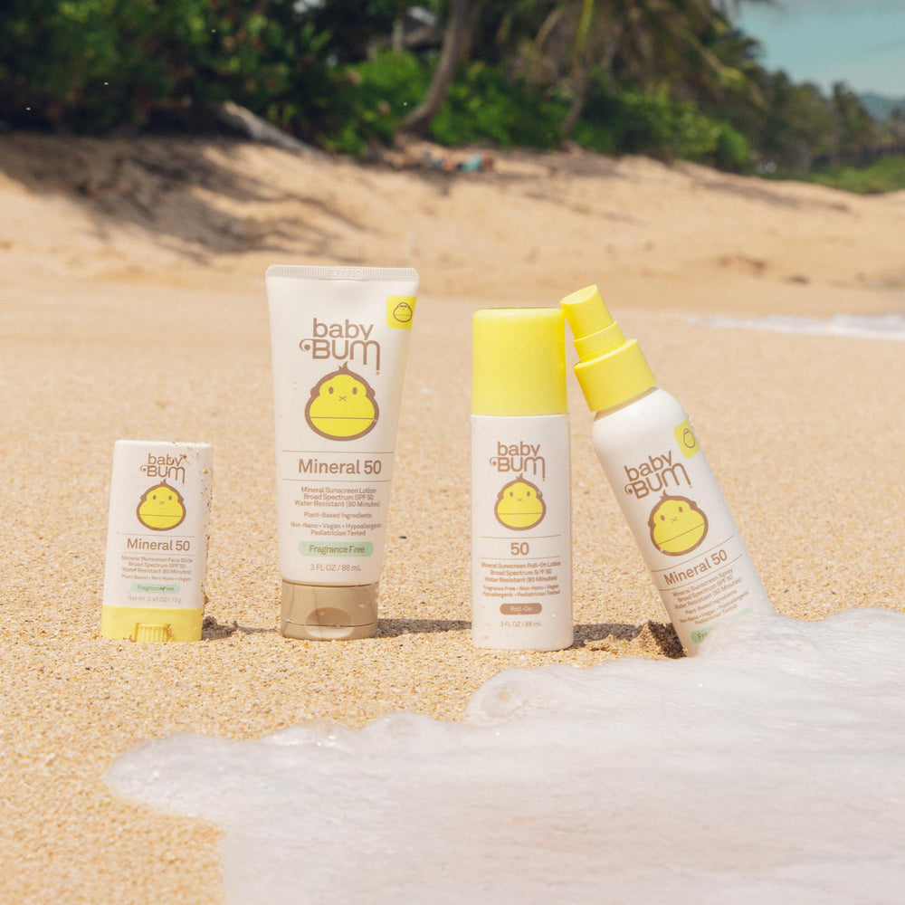 Sun Bum travel-size packaging ready for family sunny days.