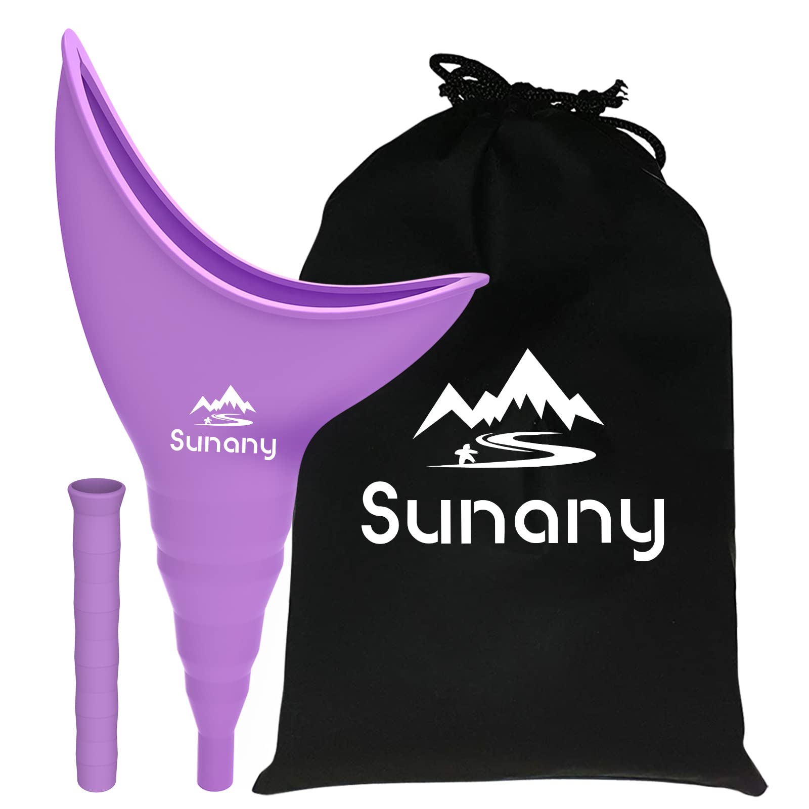 Sunany female urinal foldable design for easy travel and discreet use.
