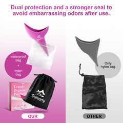 Sunany silicone urinal offers soft feel and comfortable reuse.