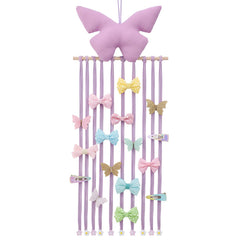 Suncalla bow holder with butterfly pattern keeps hair bows neatly organized and accessible