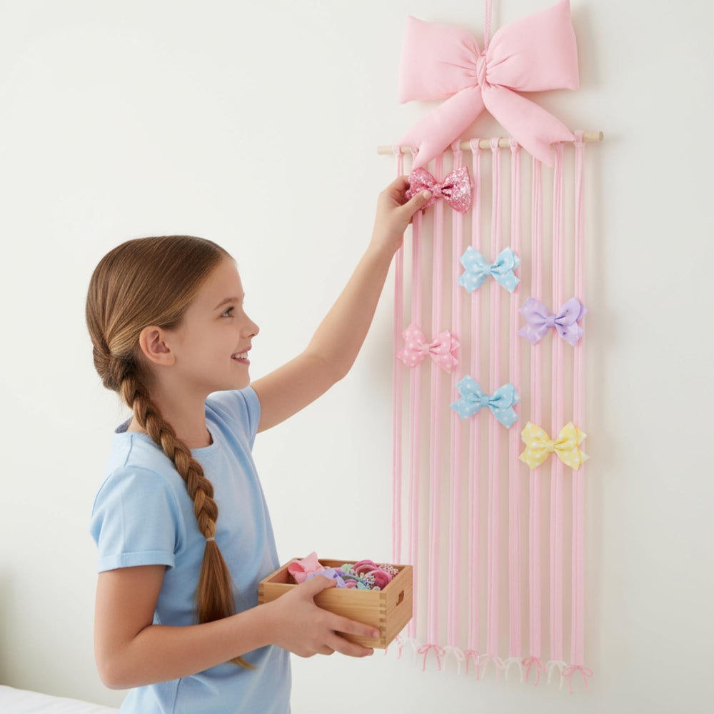Suncalla cotton wood bow holder combines soft material with sturdy storage.