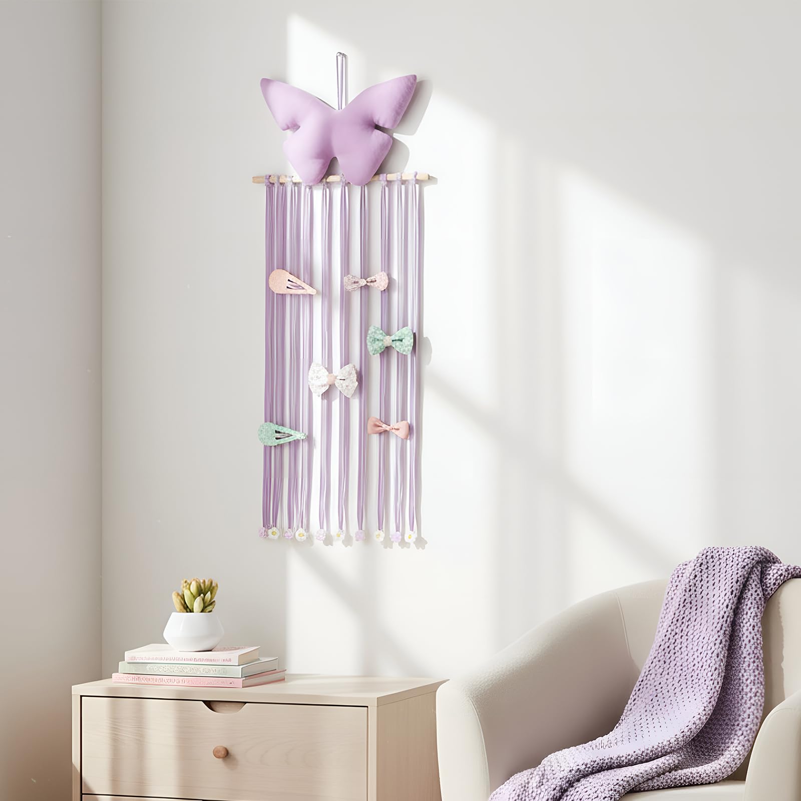 Suncalla hair bows display doubles as cute room decor when not in use