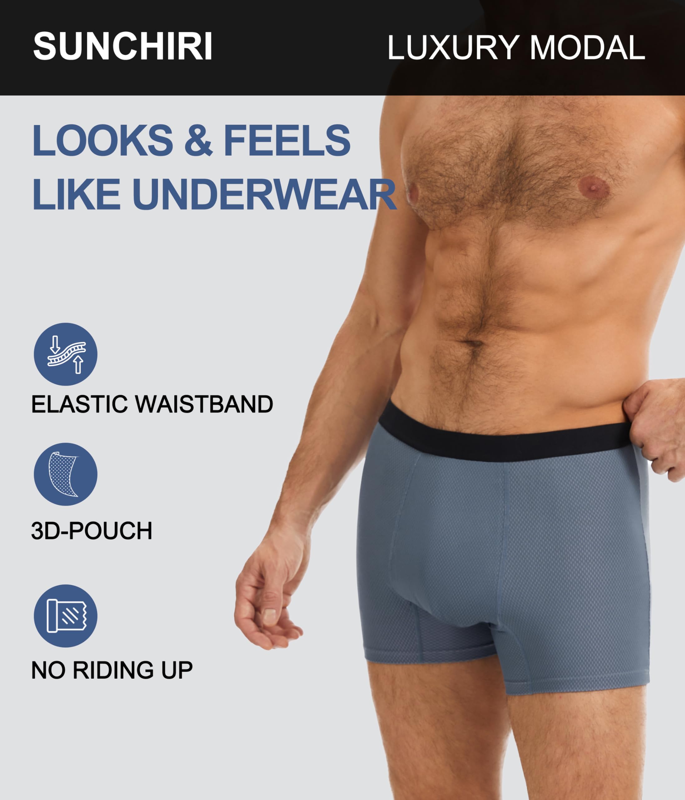 SUNCHIRI elastic waistband provides secure, comfortable fit.
