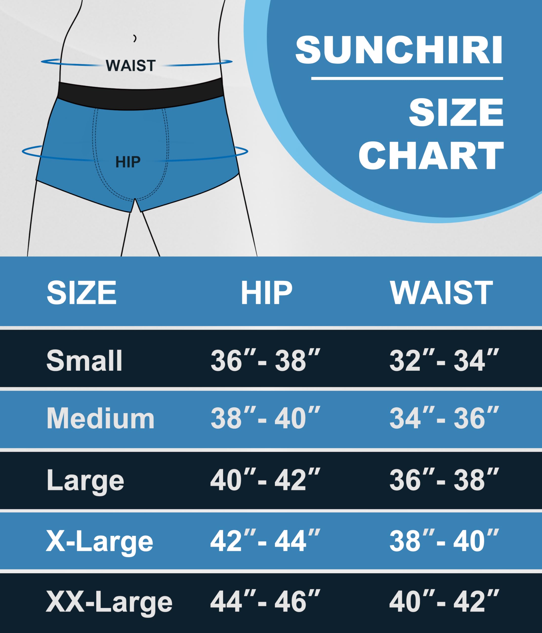 SUNCHIRI reusable underwear pack—washable and cost-effective daily solution.