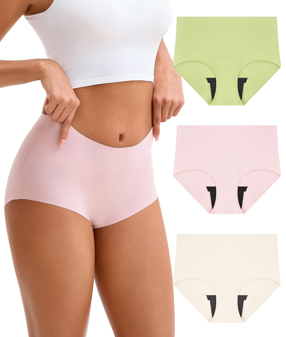 SUNCHIRI seamless high-waisted underwear, invisible under tight clothing and gym outfits.