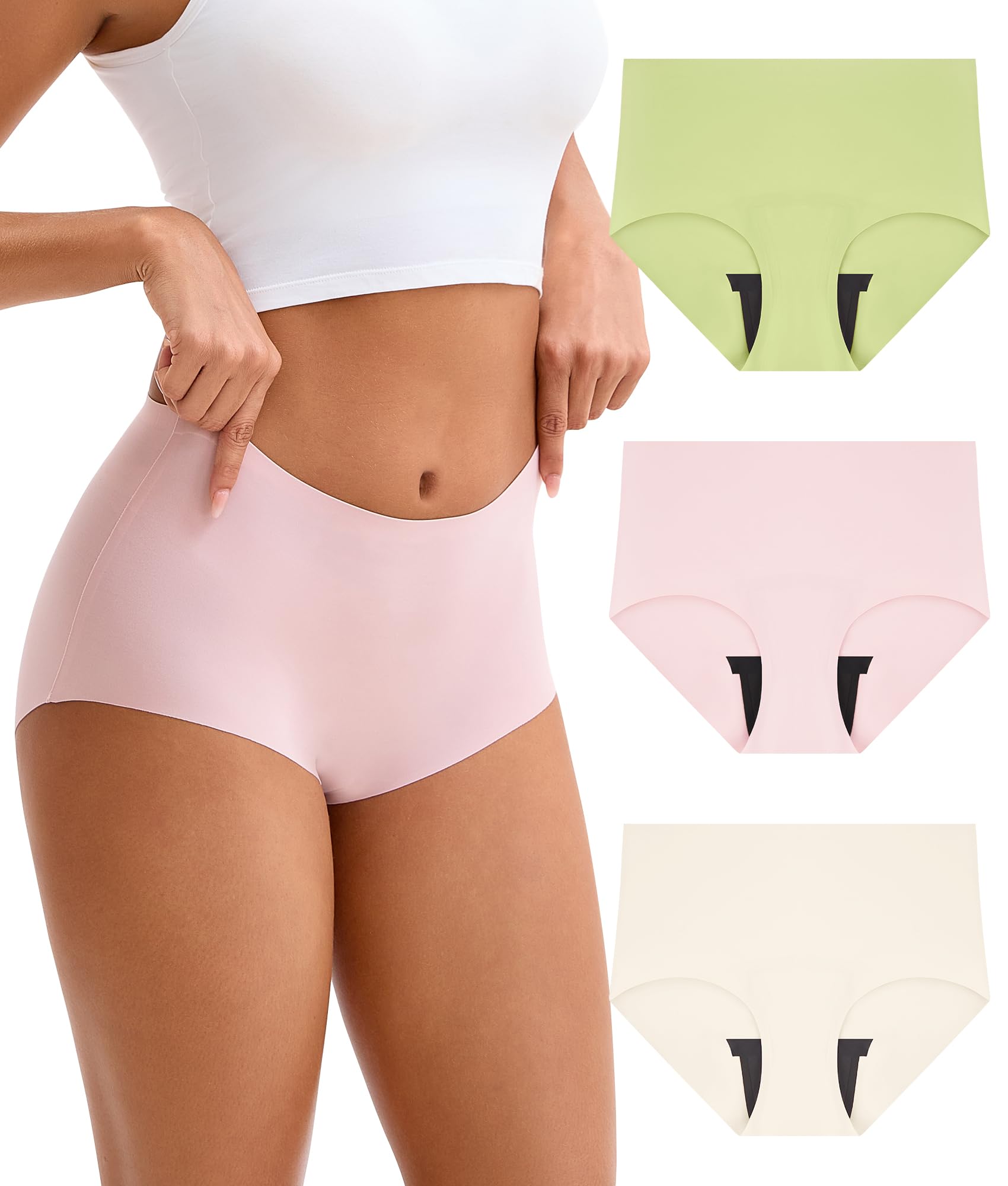 SUNCHIRI seamless underwear for women provides discreet coverage under form-fitting clothing.
