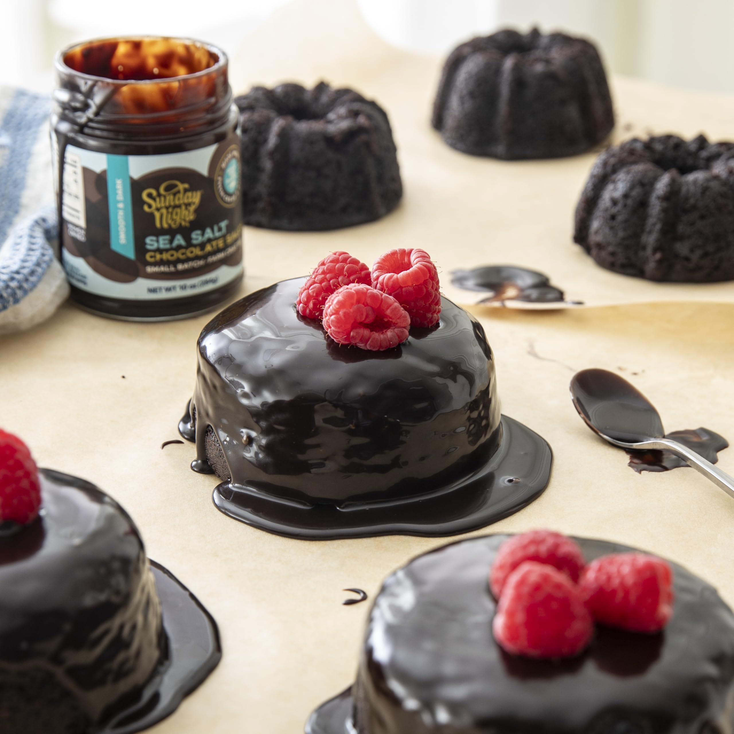 SUNDAY NIGHT Sea Salt Chocolate Sauce ice-cream topping adds silky, luxurious flavor.
