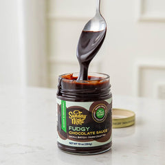 Sunday Night fudge sauce enhances ice cream and desserts with depth and creaminess.