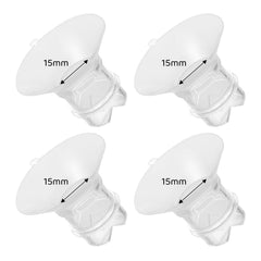 Suniceme flange inserts 15mm fit 24mm shields for versatile pumping comfort.