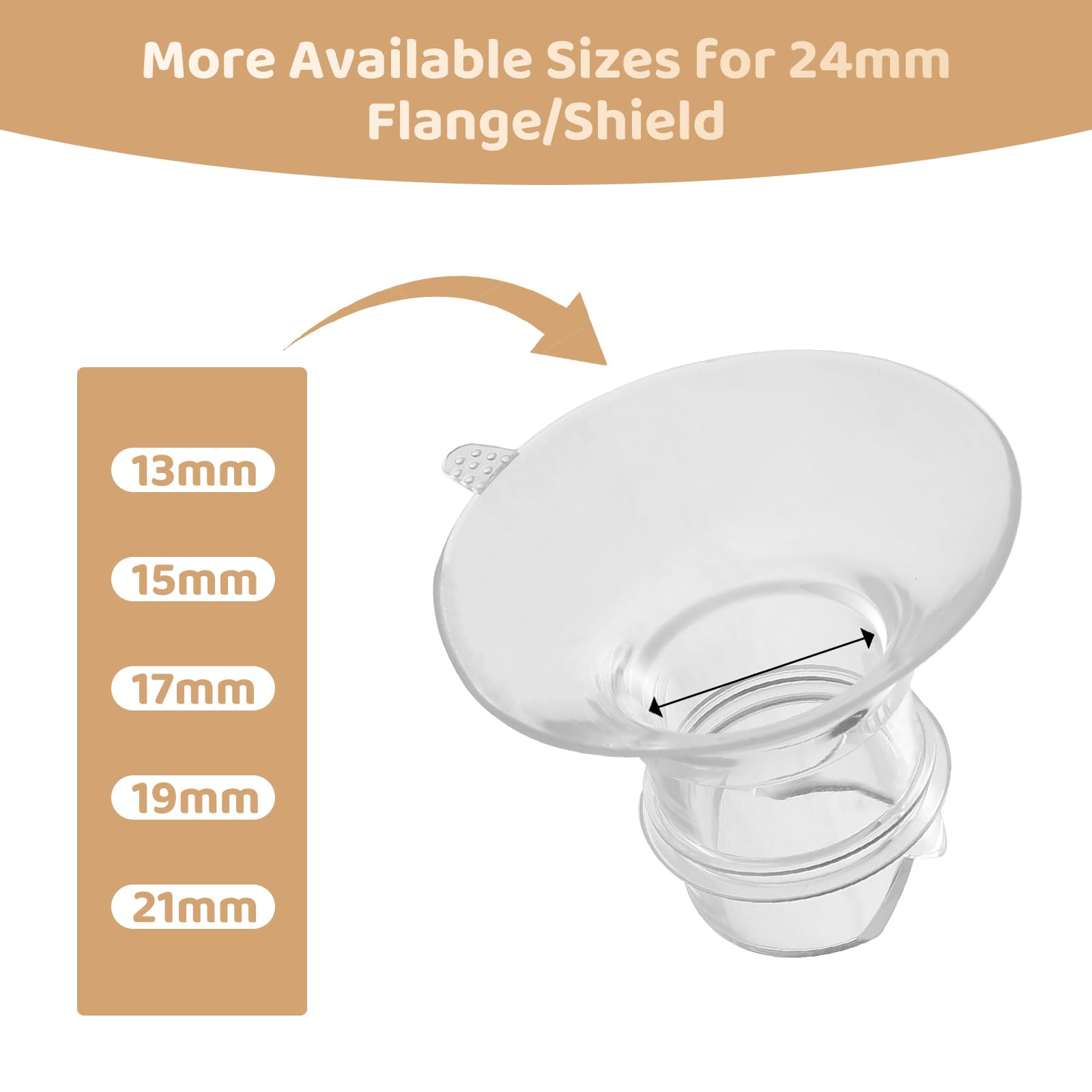 Suniceme 19mm inserts compatibility view for versatile pumping with 24mm shields.