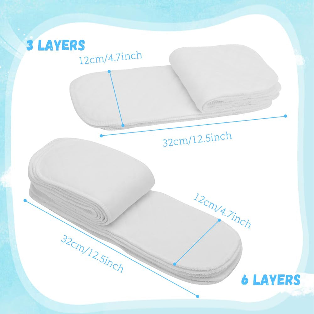 Sunicon 3-layer cotton diaper inserts show softness and breathability.