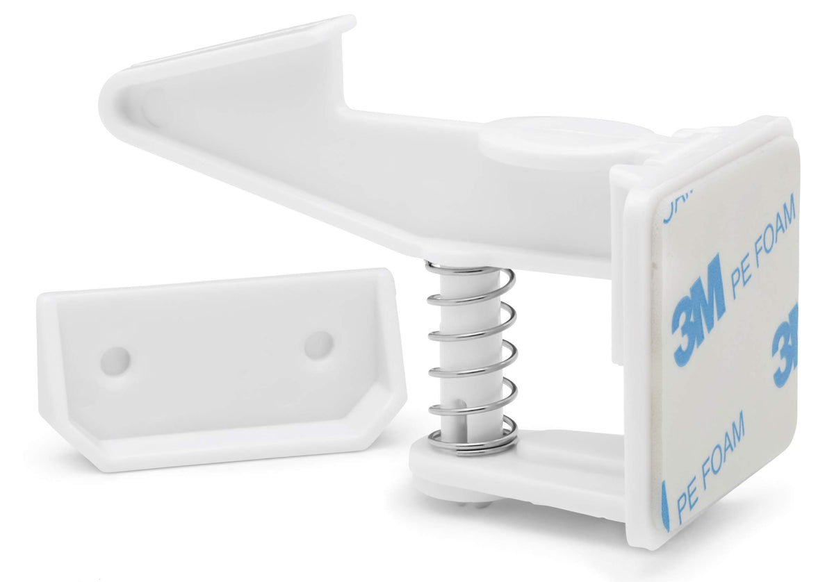 Suniry cabinet locks with 3M adhesive offer drill-free safety for quick setup.