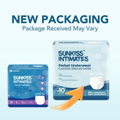 SUNKISS INTIMATES odor-control dual-core underwear keeps you fresh all day during heavy flow.