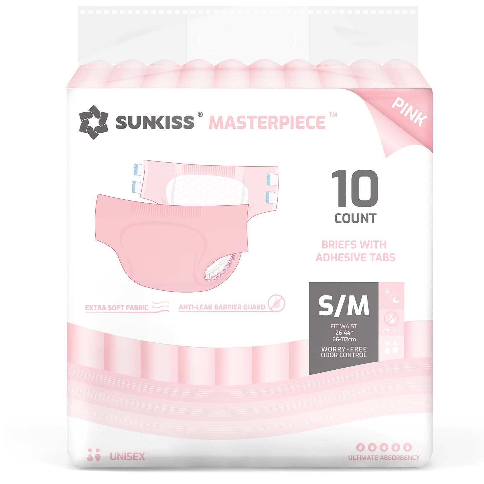 SUNKISS Masterpiece Diapers front view showing full coverage for daily wear