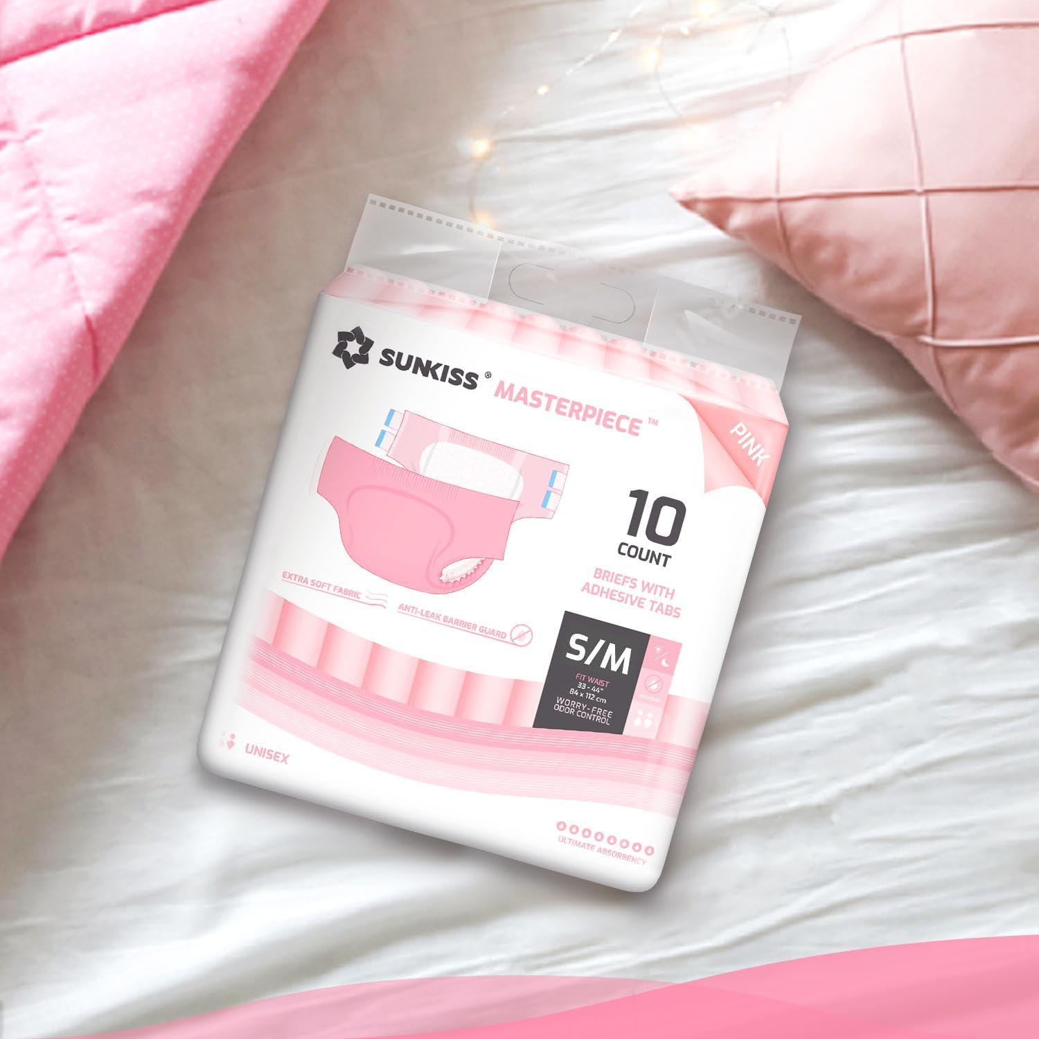 SUNKISS Masterpiece Diapers packaging for on-the-go use