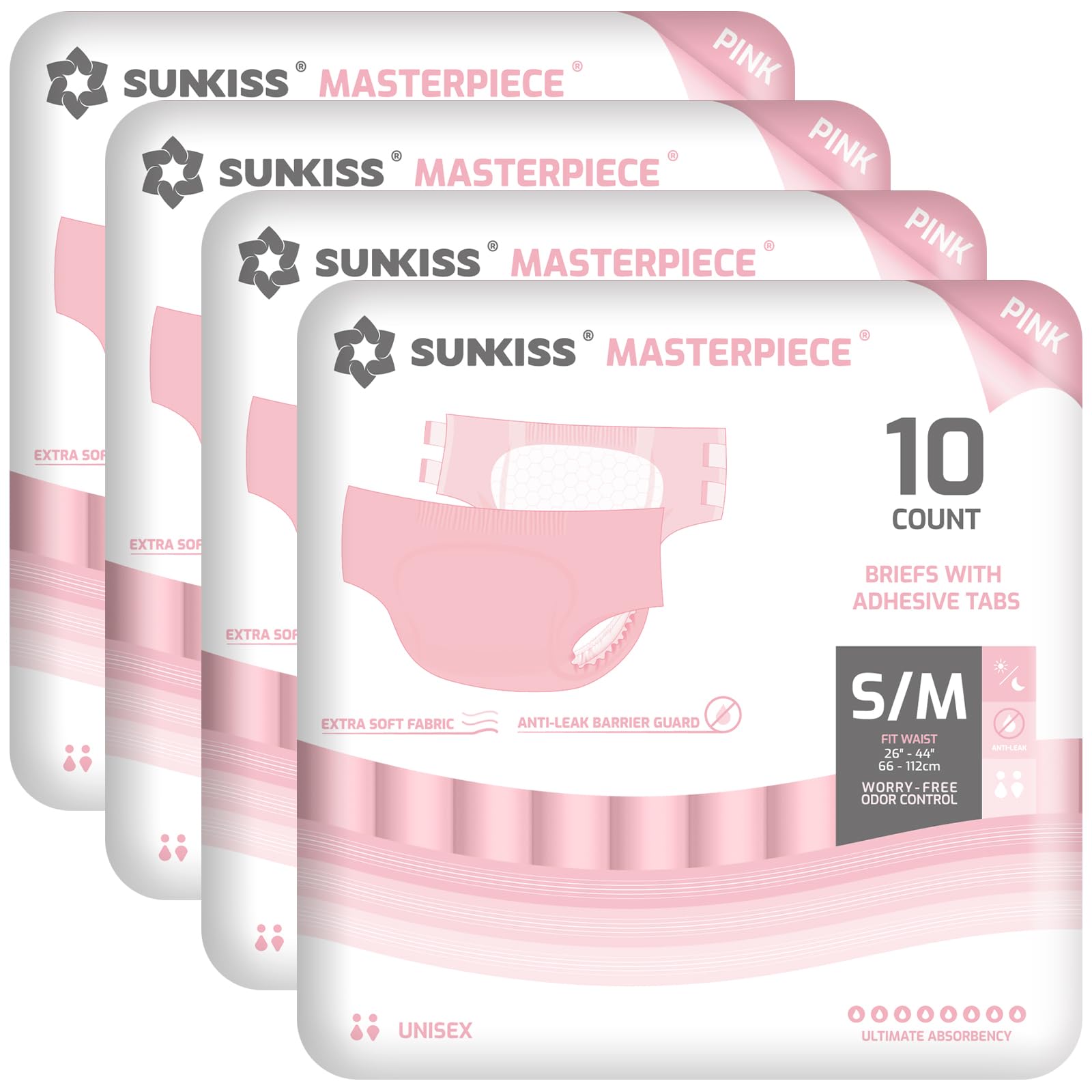 SUNKISS Masterpiece heavy-absorbency core provides reliable protection for adults.