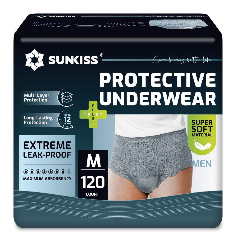 SUNKISS men's incontinence underwear daytime fit for all-day comfort