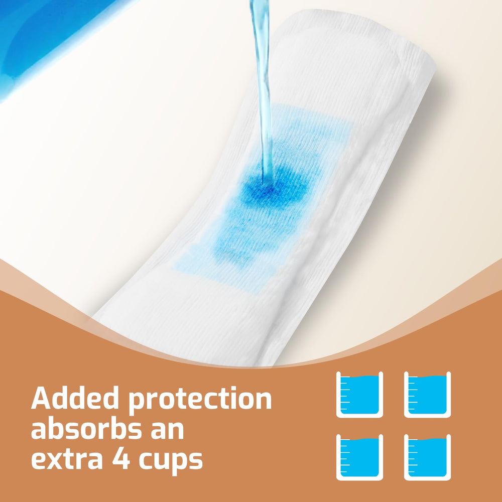 Odor-control feature on SUNKISS Trustplus booster pads helps maintain freshness.
