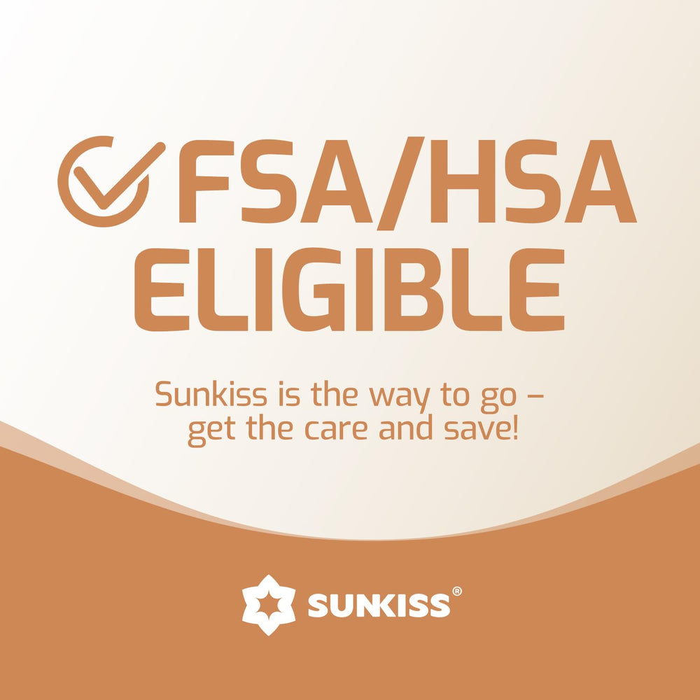 Individually wrapped SUNKISS Trustplus booster pads in a portable case for on-the-go protection.