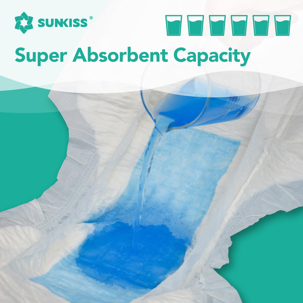 SUNKISS TrustPlus heavy-absorbent core delivers quick moisture management.