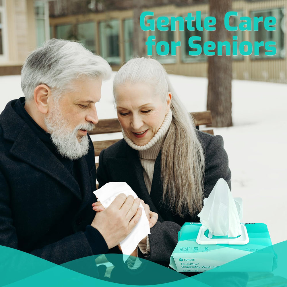 Caregiver-friendly SUNKISS TrustPlus for easy elder care cleansing.