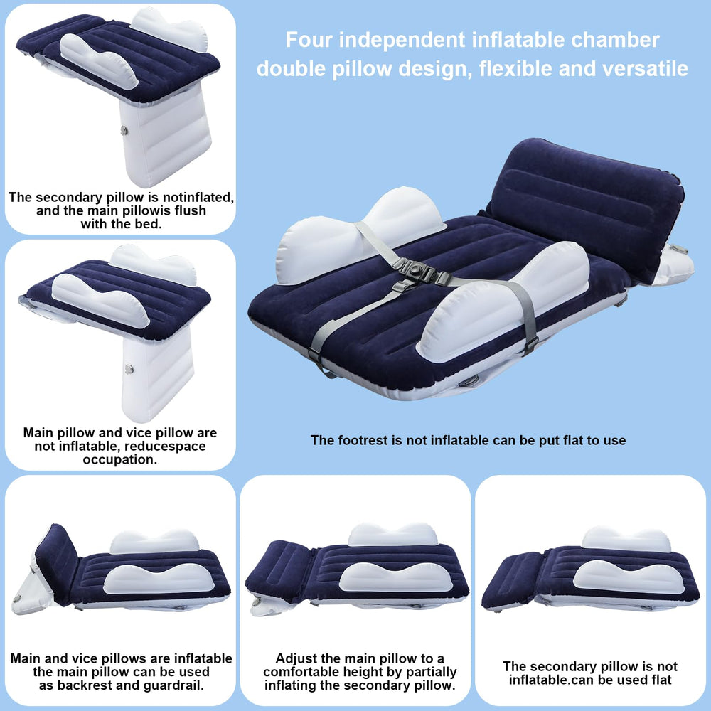 Sunlisky bed with double pillows offering head and body support.
