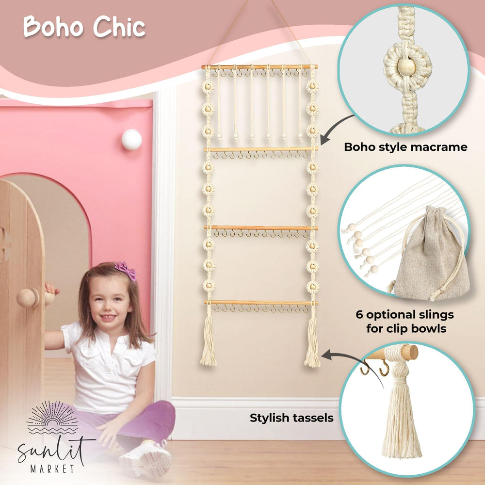 Sunlit Market gift-ready bow rack for moms-to-be, ideal baby shower or birthday.