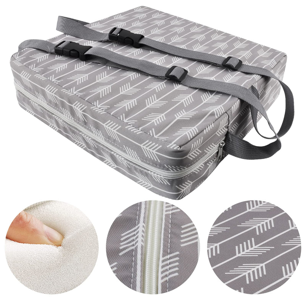 Sunmall booster seat with adjustable straps securely fastens to chair