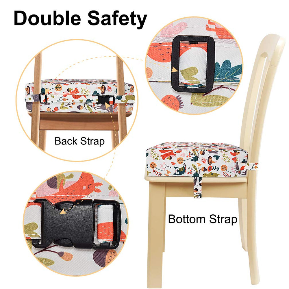 SUNMALL booster seat includes non-slip clips to prevent slipping.