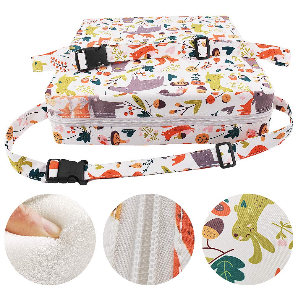 SUNMALL booster seat is portable and travel-friendly for meals on the go.