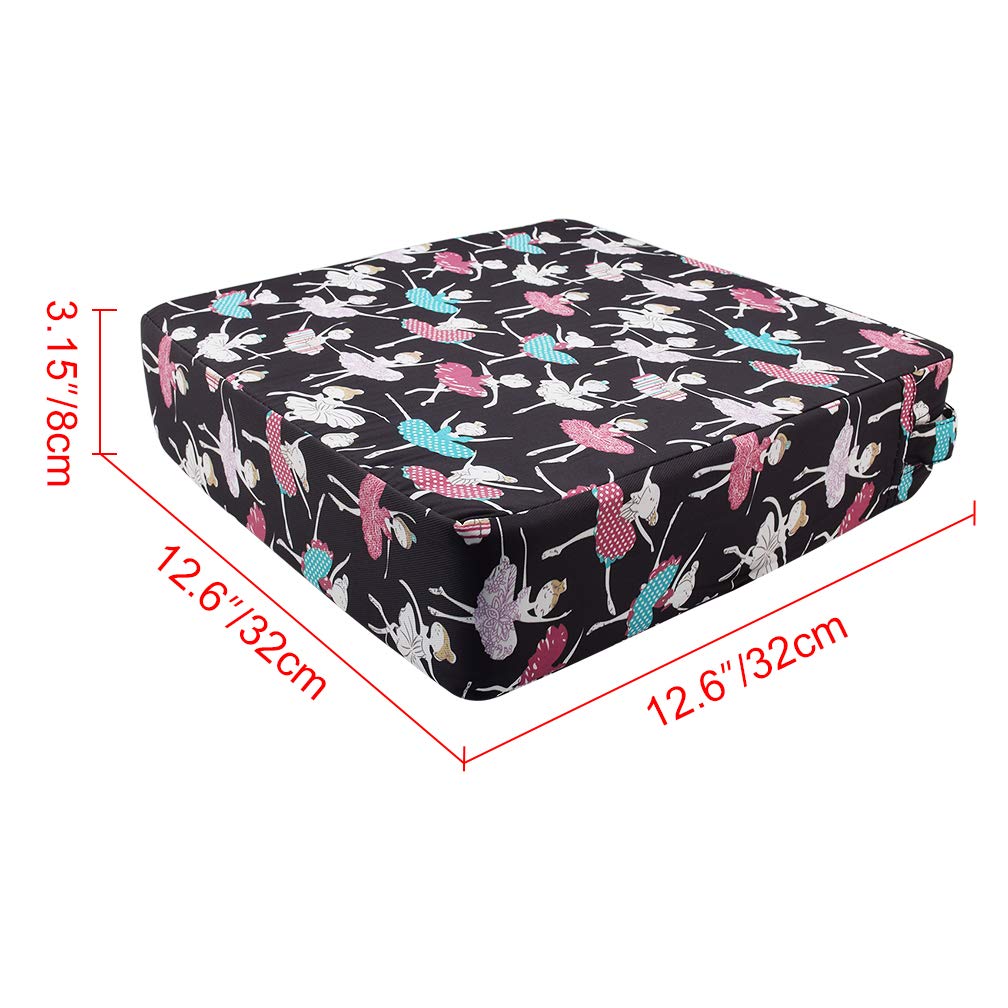 Sunmall Dance Girl booster seat side view, portable for on-the-go dining.