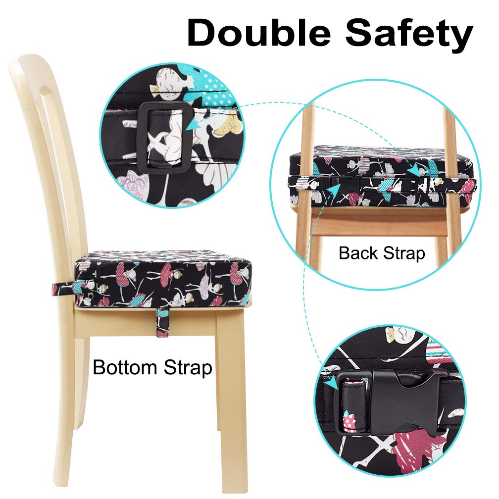 Sunmall Dance Girl booster seat with washable cover after meals.