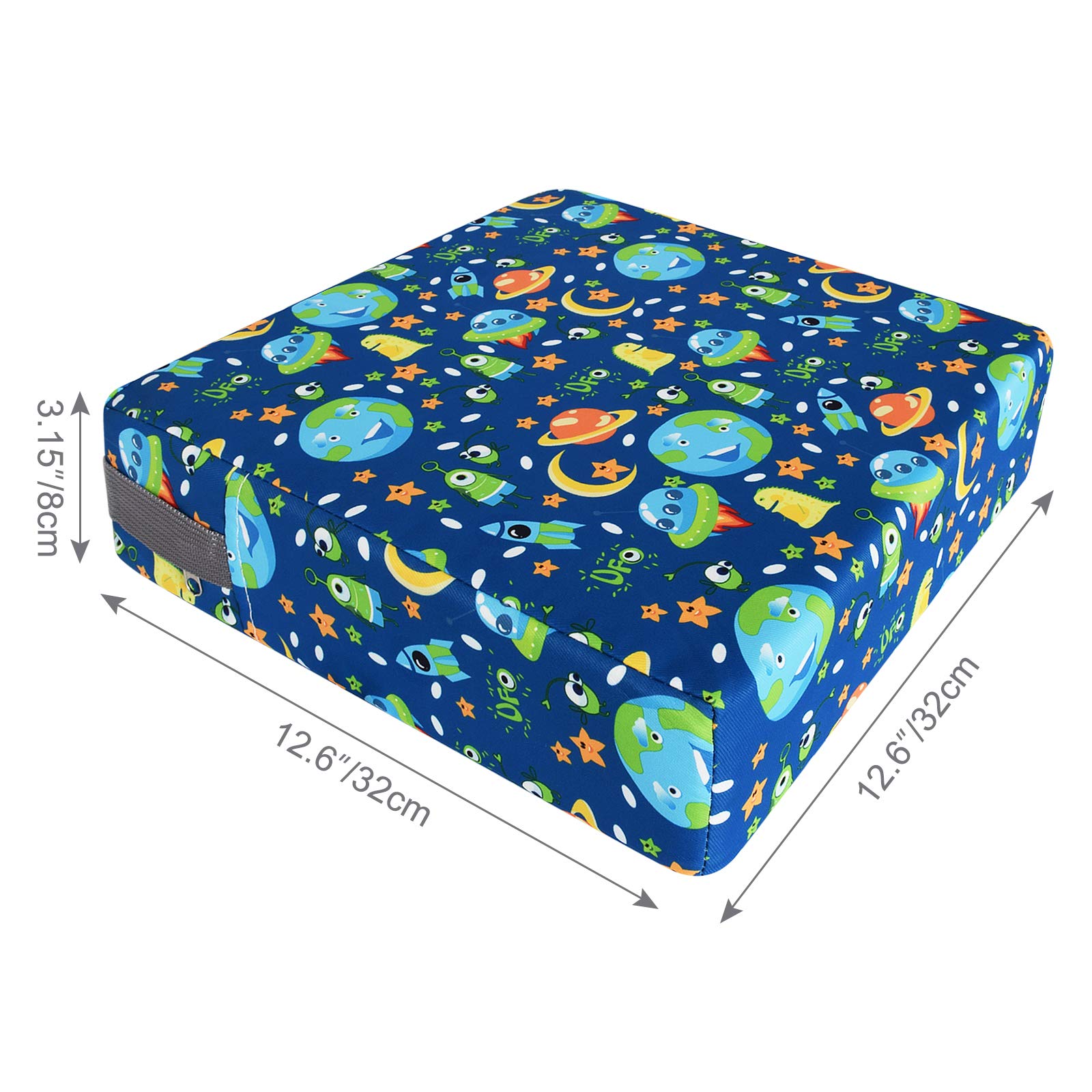 Blue Space Sunmall cushion adds playful color to mealtime setups