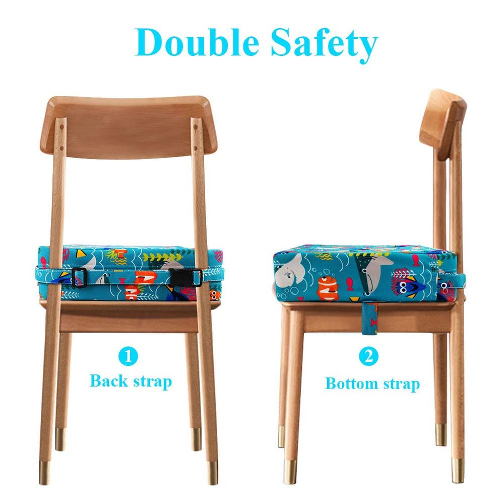 SUNMALL booster with adjustable belt securing to chair
