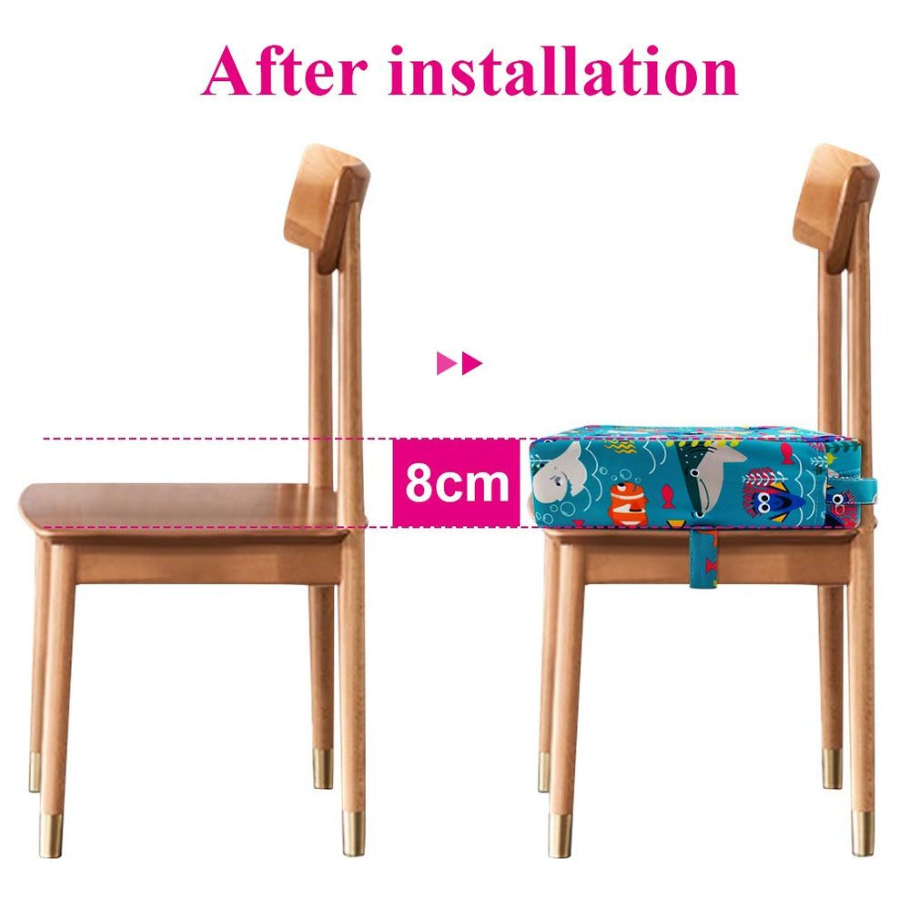 SUNMALL booster pad in a restaurant setting with kids