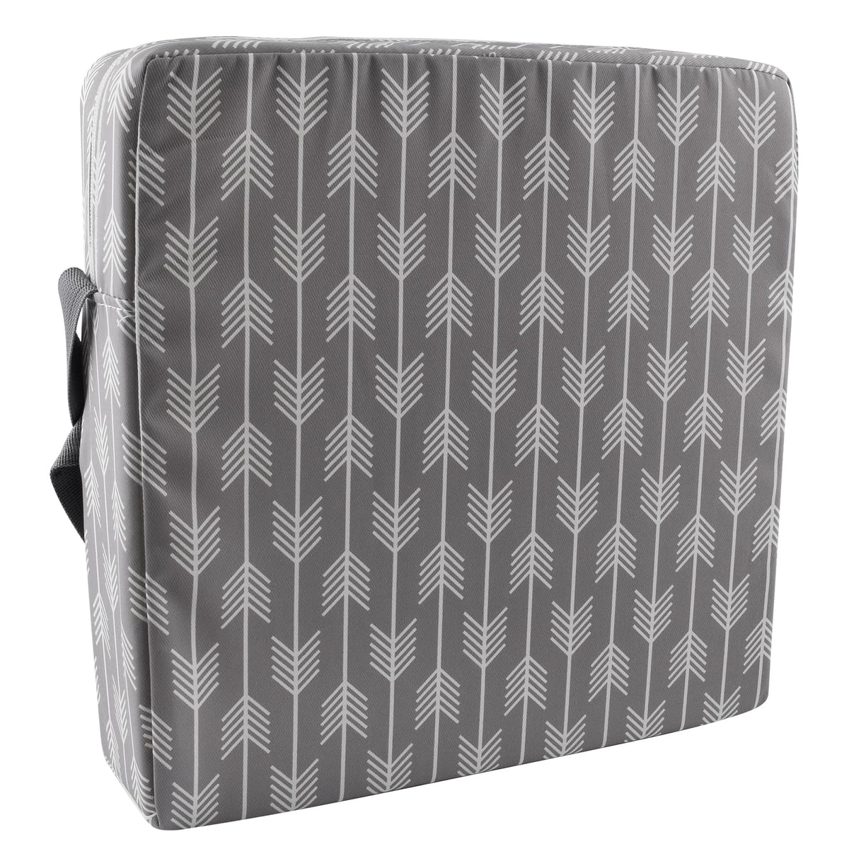 Sunmall dining chair heightening cushion in grey on a chair, cozy seating for kids
